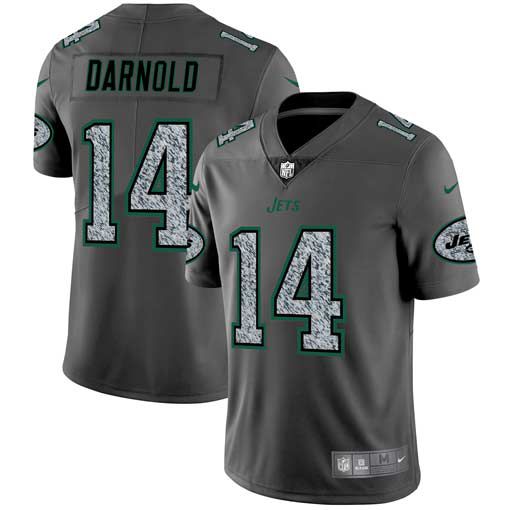 Men New York Jets #14 Darnold Nike Teams Gray Fashion Static Limited NFL Jerseys